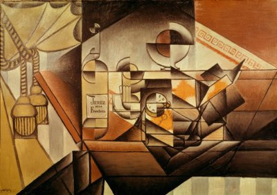 Composition with Watch (Watch and Bottle of Jerez) by Juan Gris